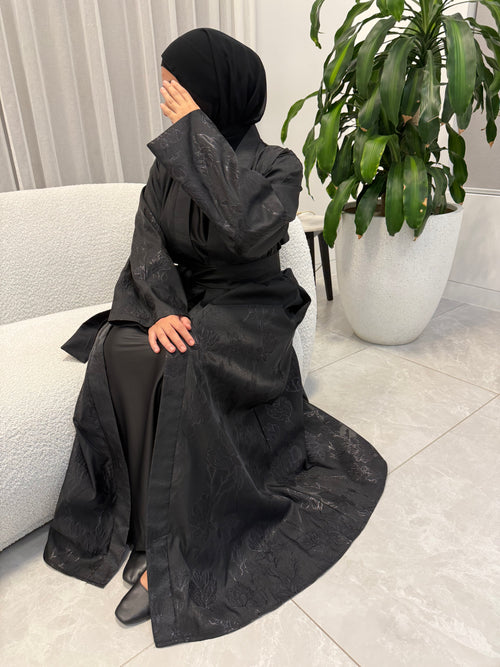 Waqār Jacquard Silk Abaya